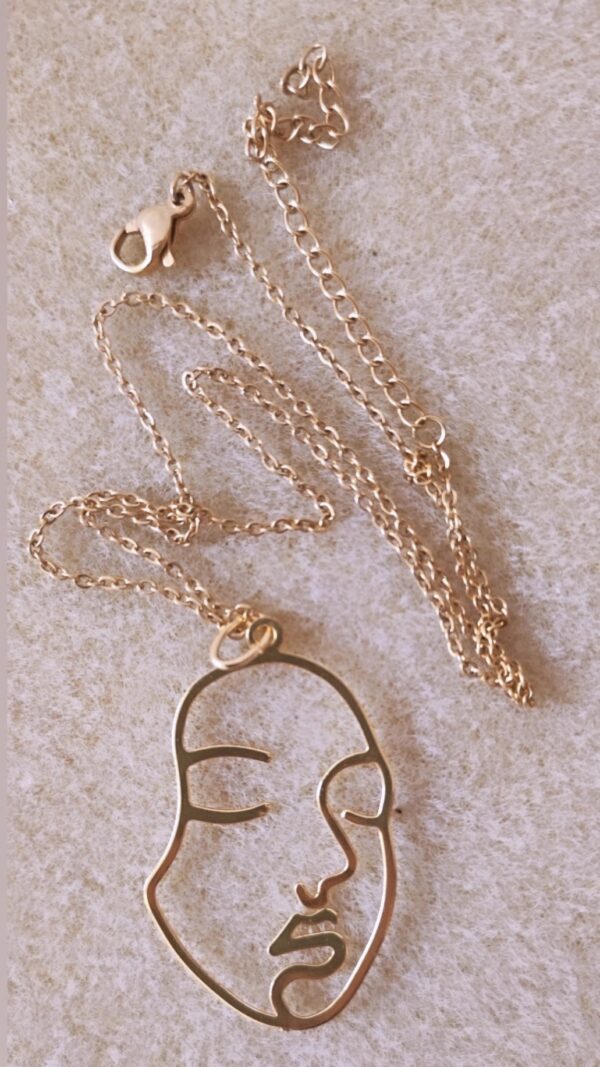 Human Face Pendant Necklace